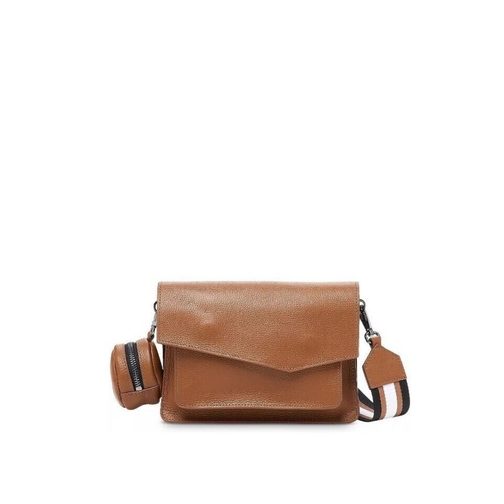 BOTKIER NY Cobble Hill leather women's small crossbody + pouch CAMEL/TAN